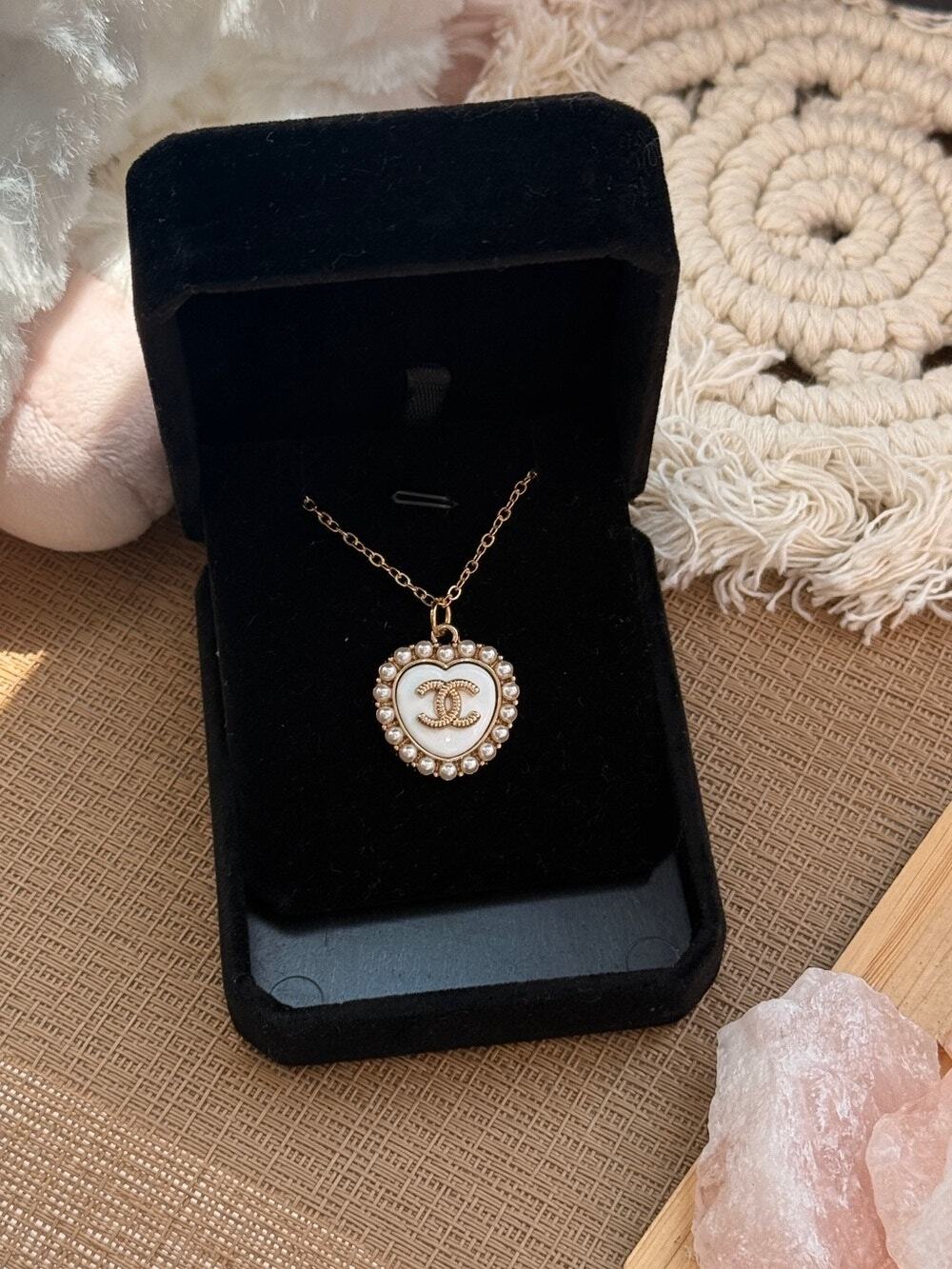 ONLY 1! Vintage CC Heart Upcycled Necklace: BOGO Sale! ✨